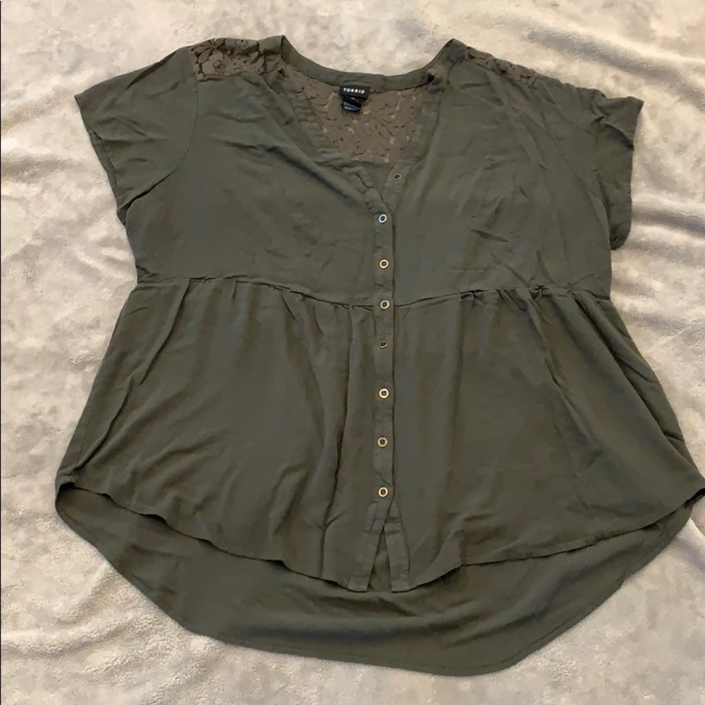 Olive green blouse